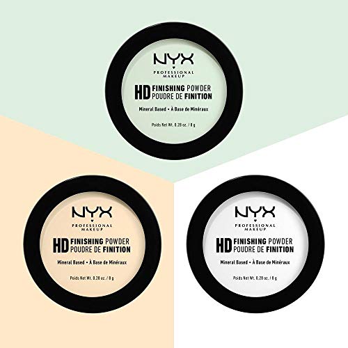 NYX Professional Makeup High Definition Finishing Powder, Pressed Powder, Skin Perfecting, Matte Finish, Oil Absorbing, Vegan Formula, Shade: Tra