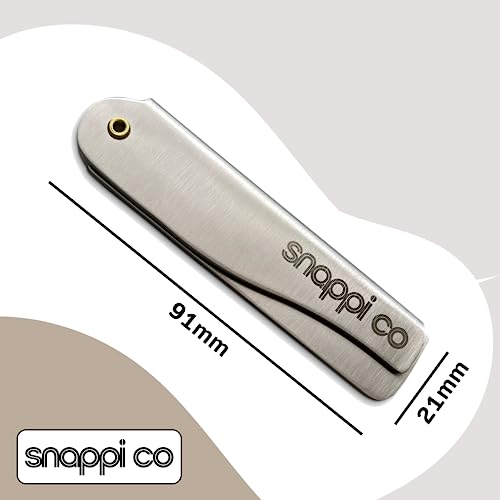 Snappi Co Metal Folding Beard Comb | 304 Stainless Steel Pocket Comb for Men for Beard Grooming, Hair Styling & Moustache Care | Compact Flip Com