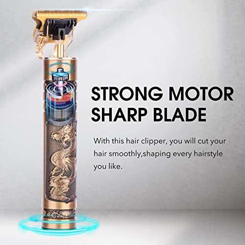 Guijiyi Beard Trimmer Men,Professional Hair Clippers Men,Cordless Electric Hair Trimmer Precision T Blade Trimmer,USB Rechargeable Beard Grooming