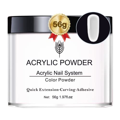Clear Acrylic Powder, 1.97oz Professional Acrylic Nail Powder Polymer, Clear Nail Powder for Acrylic Nail Extension Carving Nails,Acrylic Nails E