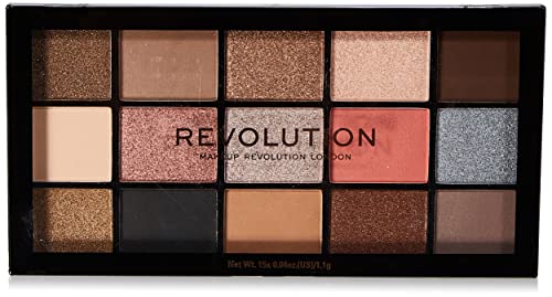 Makeup Revolution, Reloaded, Eyeshadow Palette, Highly Pigmented, Iconic 3.0, 15 Shades, Matte and Shimmer Finishes, 16.5g