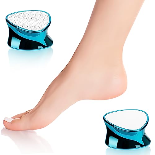 A3A ACADGQ Foot File - Double-Sided Nano Glass Callus Remover & Crystal Hair Eraser 2-in-1, Safe & Quick Callus Remover for Feet, Epilator for Wo