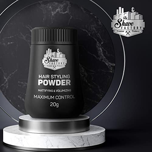 The Shave Factory Hair Styling Powder 20g. Mattifying&Volumizing Powder with Maximum Control-Elegant Design, Ease Of Use, Flexible and Long-Lasti