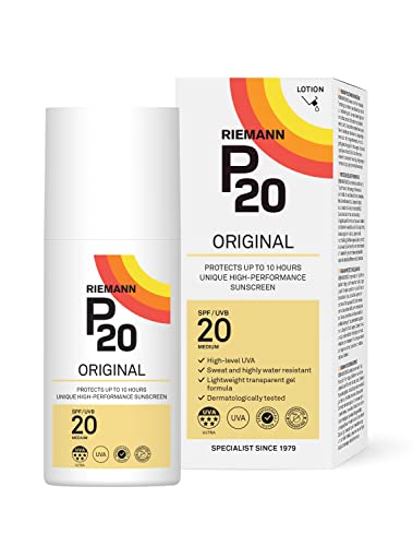 RIEMANN P20 Original SPF20 Lotion 200ml, Advanced Sunscreen Protection, High Performance, Triple Protect + Sweat Resistance, Protects up to 10 Ho