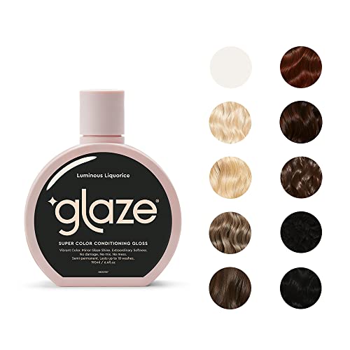 Glaze Sheer Glow Transparent Clear Conditioning Super Gloss 190ml (2-3 Hair Treatments) Award Winning Hair Gloss Treatment. No mix, no mess hair