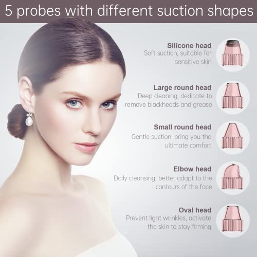 Blackhead Remover Vacuum Blackhead Remover Blackhead Extractor Pore Cleaner Black Head Remover Face Vacuum Pore Extractor - Includes Blackhead Re