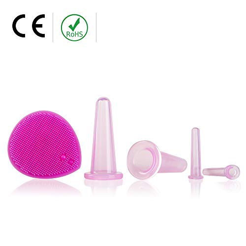 Cupping Therapy Set for Face - Double Chin Reducer - Face Cupping Set - Ideal to Cup Your Cheeks, Chin and Lips - Facial Cupping Sets - Anti Cell