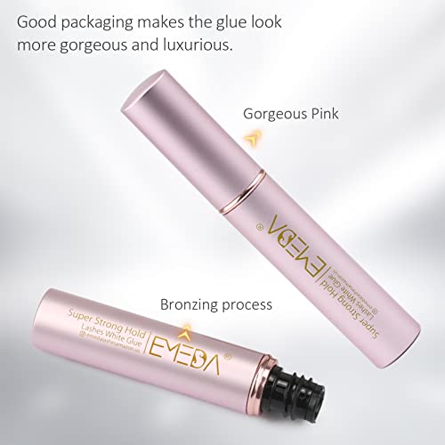 EMEDA Super Strong Hold False Eyelash Glue Professional Latex Free Eyelash Glue Waterproof Lash Glue Strip Eyelash Adhesive White Lashes Glue Sui
