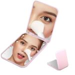 iHMeiju Pocket Mirror with LED Light, 1X/3X Magnification LED Compact Travel Makeup Mirror, Lighted Travel Mirror for Purse,Handbag,Pocket,Handhe