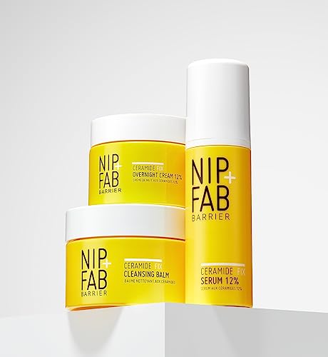Nip+Fab Ceramide Fix Overnight Cream 12% 50 ml, Luxurious Skin Barrier Replenisher, Elastin Production Support, Giving Your Skin a Firmer, More Y