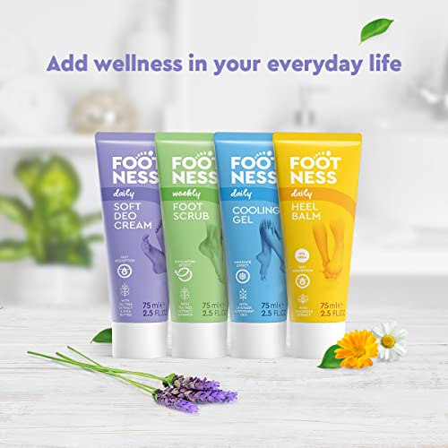 FOOTNESS Soft Deo Foot Cream - 3 in 1 for soft, moisturised and deodorised feet. For silky-smooth feet (75 ml)
