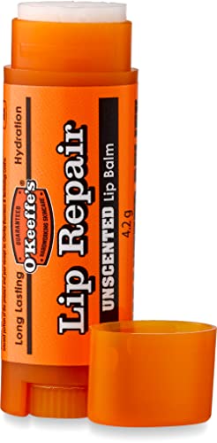O'Keeffe's Lip Repair Unscented Lip Balm, 4.2g – For Extremely Dry, Cracked Lips | All-Day Moisture with 7 Moisturising Ingredients