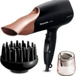 Panasonic EH-NA65CN895 Nanoe Hair Dryer with Diffuser, Quick Dry & Styling Nozzle - Visibly Improved Shine (Rose Gold), Gifts for women
