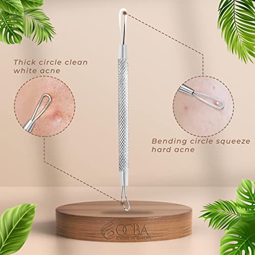 OCBA Blackhead Remover Professional Skincare Spot Treatment Blackhead Remover Tool for Blemish Comedone Whiteheads Pimple Popper with Double Side