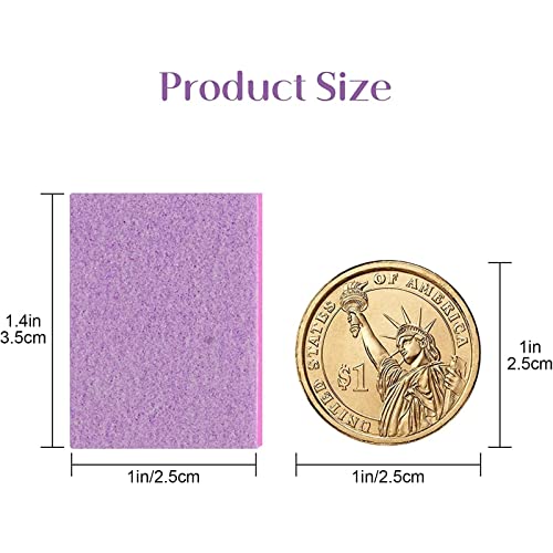 ANRUI Mini Nail File 180/100 Grit Sponge Nail Polish Sanding Buffer Strips Nail File Blocks Manicure Tools 50PCS (Pink-Purple)