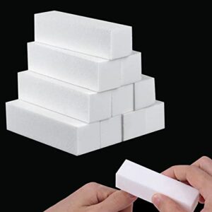 10 Pcs White Nail Buffer Block,Buffer Sanding Block for Natural Acrylic Nails,Professional Salon Nail Buffer Block,Nail Buffer Manicure Pedicure
