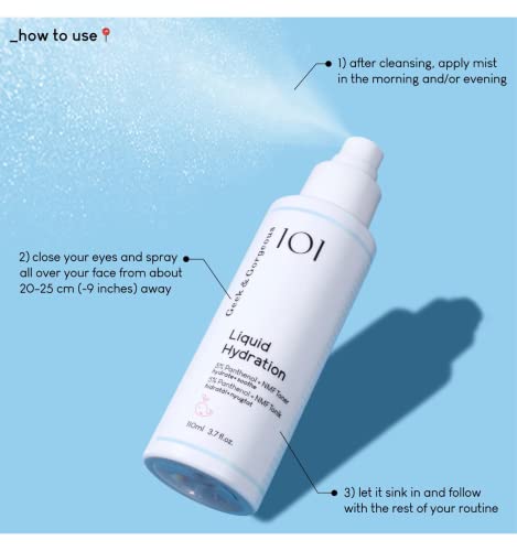 Geek & Gorgeous Liquid Hydration, facial toner spray with 5% panthenol + Natural Moisturising Factors, hydrates & soothes - all skin types, 110ml