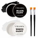 CHASPA Face Paint Black + White Clown Makeup Face Body Paint Set, High Pigment Professional Oil-Based Cosmetic Paint for Halloween SFX Makeup Cos