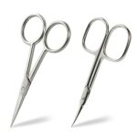 BEZOX 2pcs Scissors Set - Sharp Nail Scissors, Cuticle Scissor, Eyebrow Grooming Scissors, Cuticle Cutters, Beard Trimming Scissors, Hair Cutting
