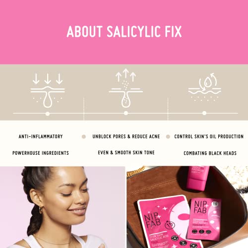 Nip + Fab Salicylic Acid Fix Spot Patches for Face with Tea Tree Blemishes Dark Spots Patch, 30 Count