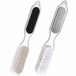 4 in 1 Foot Pumice Stone Brush Combine Foot File Callus Remover with Pumice Stone Rasp Scrubber Foot Care Tool for Women Men Wet Dry Cracked Feet