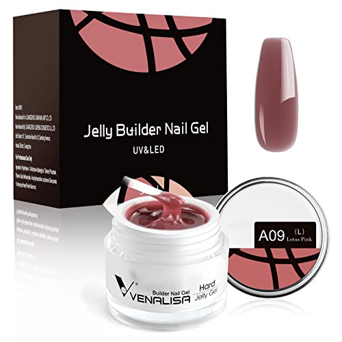 VENALISA 50ml Builder Base Gel Nail Gel Kit Nail Art Acrylic French Nails Smoke Nude Pink Natural Color Builder Nail Extend Gel…