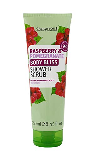 Creightons Body Bliss Raspberry and Pomegranate Shower Scrub (250 ml) - Revitalise Your Senses & Boost Your Energy with Juicy Extracts of Raspber