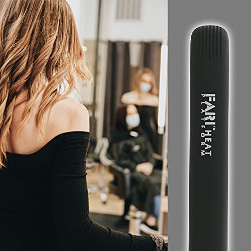 FARI Travel Mini Hair Flat Iron 1/2 Inch Ceramic Tourmaline Hair Straightener with Travel Bag Dual Voltage Travel Iron for Worldwide Use Temp 180