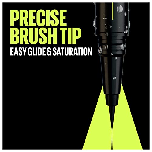 Maybelline Pen Eyeliner, Waterproof, Brush Tip Liner, Precise Lines, Tattoo Impact, Up to 24h Wear, Tattoo Liner Ink, Jet Black