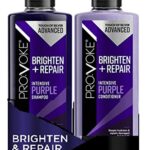 PRO:VOKE Touch of Silver Advanced Brighten and Repair Shampoo and Conditioner 200 ml Removes Brassy Yellow Tones Instantly Deep Repair Nourish an