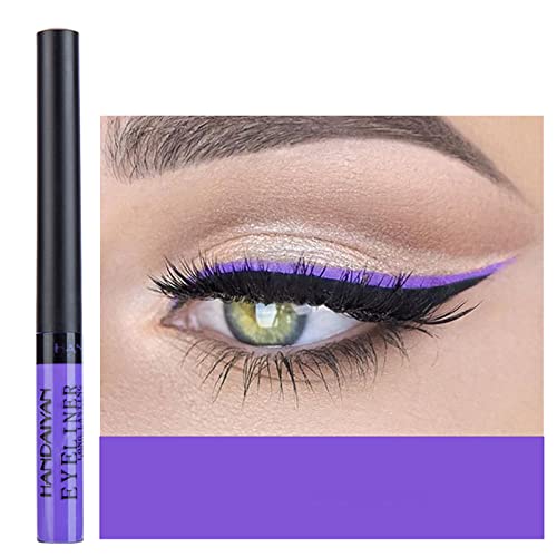 Coloured Eyeliner, Matte Liquid Eyeliner, Blue Eyeliner Long-Lasting Waterproof Liquid Eye Liner, Highly-Pigmented Colourful Eyeliner for Eye Mak