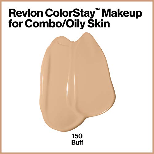 Revlon Colorstay Liquid Foundation Makeup for Combination/Oily Skin SPF15 Medium to Full Coverage (30ml) Matte Finish, Buff (150) Unisex