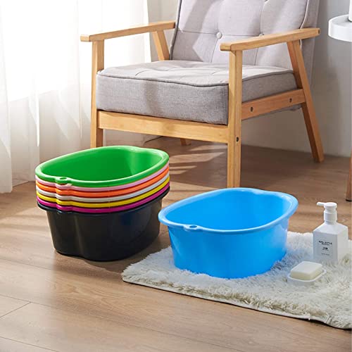 Large Foot Bath spa Bowl, Thick Sturdy Plastic Foot Basin for Pedicure, Detox and Massage, Perfect to Soak Your Feet Toe Nails and Ankles (Blue)