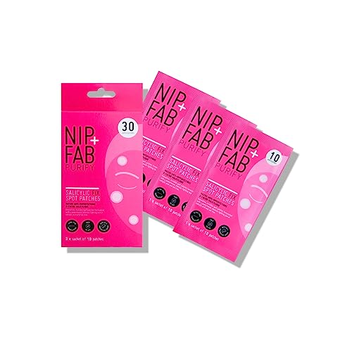 Nip + Fab Salicylic Acid Fix Spot Patches for Face with Tea Tree Blemishes Dark Spots Patch, 30 Count