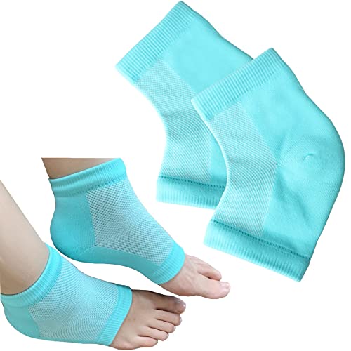 Pengxiaomei Soft Heel Socks,Ventilate Foot Spa Moisturizing Gel Beauty Socks Moisturising Socks for Dry Hard Cracked Skin(Blue)
