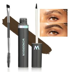 Wonderskin Dream Brow Eye Brow Gel, Transfer Proof Eyebrow Mascara, Long Lasting Eyebrow Gel, One-Step Eyebrow Filler, Dark Brown Tinted Brow Gel
