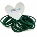 36 Thick 4 mm Bottle Green Elastic Hair Ties, School Uniform dark green Hair Elastic Bands Ponytail Holders Hair Bands Hair Bobbles for Women Gir