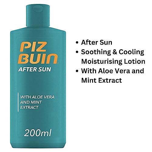 Sun Protection Bundle Includes Piz Buin Sun Lotion SPF30 200ml bundled with Piz Buin After Sun Soothing and Cooling Moisturising Lotion 200ml wit