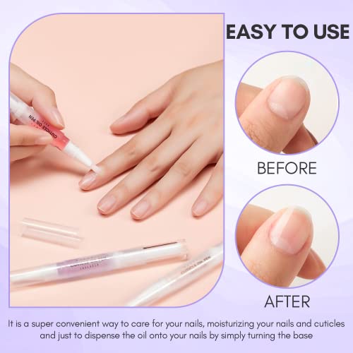 Makartt Cuticle Oil Pen for Nail Care, 3Pcs Nail Oil Pen Nourishing, Moisturizing, Nail Moisturizer Cuticle Care Kit for Cracked and Dry Cuticle