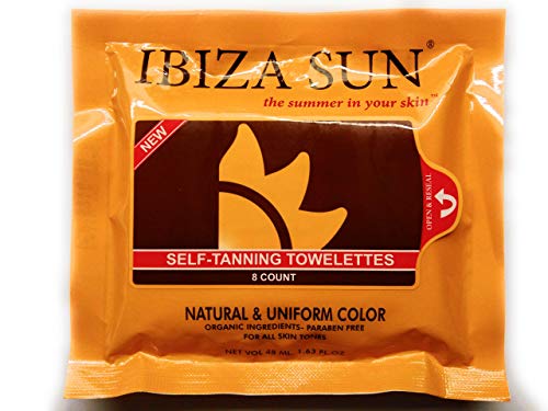 Organic Self Tanner -Sunless Tanning Wipes for Face & Body,Natural Ingredients,Self Tanning Towelettes,No sunless tanner smell, Paraben Free,Crue