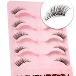 False Eyelashes Natural Half Lashes Short Wispy Clear Band 1/2 Lashes Pack Cat Eye 3D Faux Mink 3/4 Eye Lashes Multipack By AUPALADA, Lash Cluste
