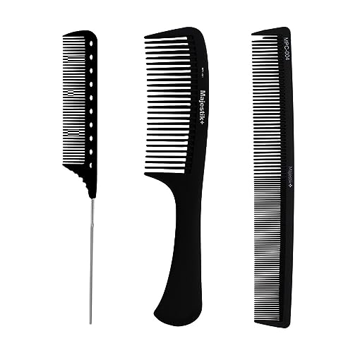 Hair Comb- a Professional Hairdressing Carbon Fibre Comb, Master Barber and Salon Comb, Anti Static, Heat Resistant, Strong & Durable, Medium and