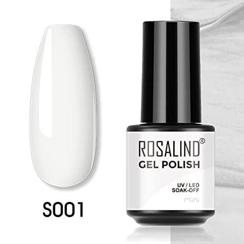 Gel Nail Polish,7ml White Nail Polish,Soak off UV/LED Gel Nail Polish Long Lasting Gel,High Glossy,Smooth,Easy to Apply, No Chips,Holographics Sh