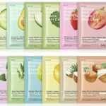 Organic Face Mask,Fruit Extracted Beauty Face Mask Multipack,Castor Oil Face Mask Sheet,Skincare Facial Mask Sheets,Shea Butter Extract & Moistur