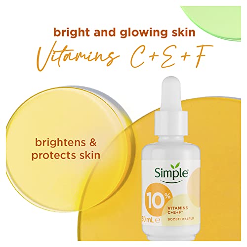 Simple 10% Vitamin C+E+F Serum Suitable for all skin types for youthful, glowing skin 30 ML