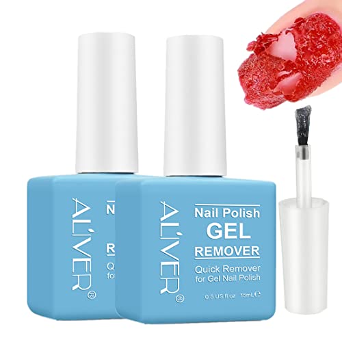 Gel Nail Polish Remover, Peel Off In 3-6 Minutes, Dont Hurt Your Nails(2 Pack)