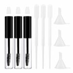 Angzhili 3 Pcs 8mL Empty Mascara Tubes With Eyelash Wand for Eyelash Growth Oil/Mascara with Brush for Home and Travel With Eyelash Wand, Include