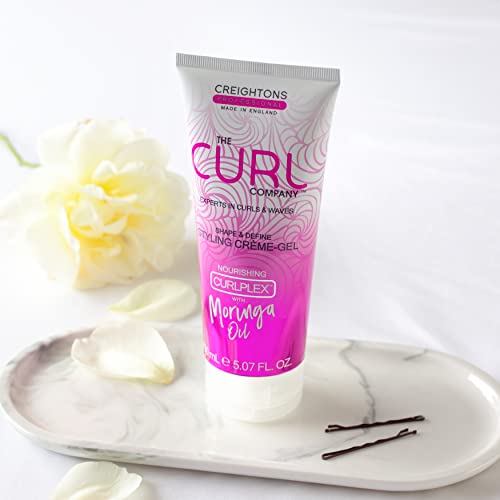 The Curl Company Shape and Define Styling Crème-Gel (150 ml) - Professionally Formulated with Curplex and Nourishing Moringa Oil Ideal for Curls,