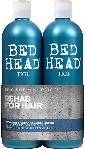 Bed Head by TIGI | Recovery Shampoo and Conditioner Set | Professional Moisturising Hair Repair Treatment | Ideal For Dry And Damaged Hair | 2x75