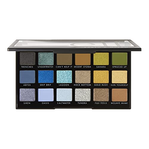 e.l.f. Earth & Ocean Eyeshadow Palette, 18 Ultra-Pigmented Matte, Satin & Shimmer Shades, Smooth, Creamy & Blendable Formula, Vegan & Cruelty-fre